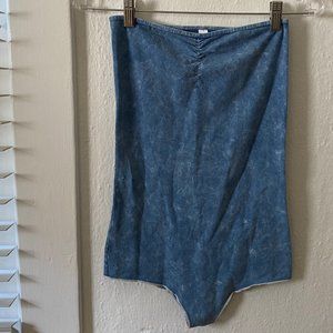 ACID WASH AMERICAN APPAREL TUBE TOP BODY SUIT